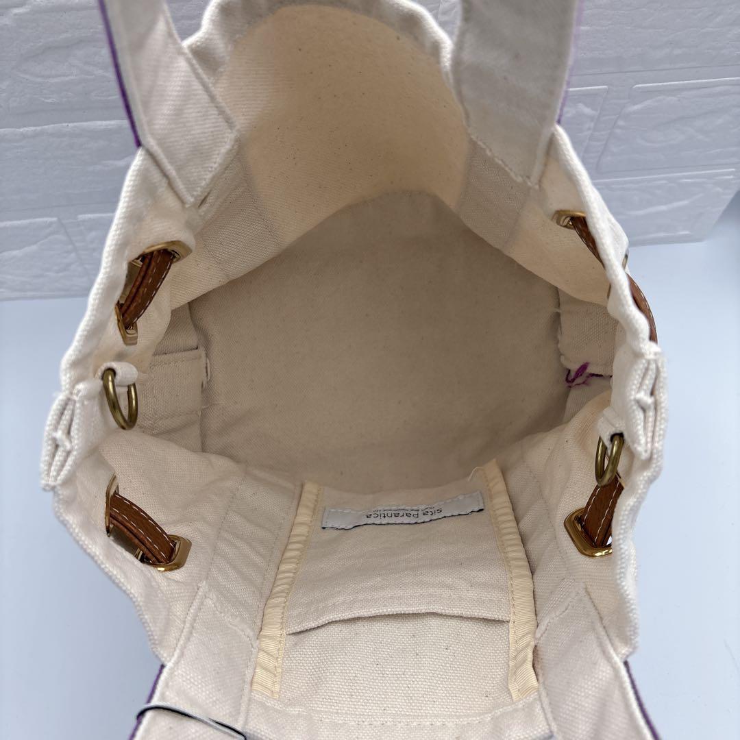 新品タグ付き✨sita parantica キャンバストートバッグXS パープル