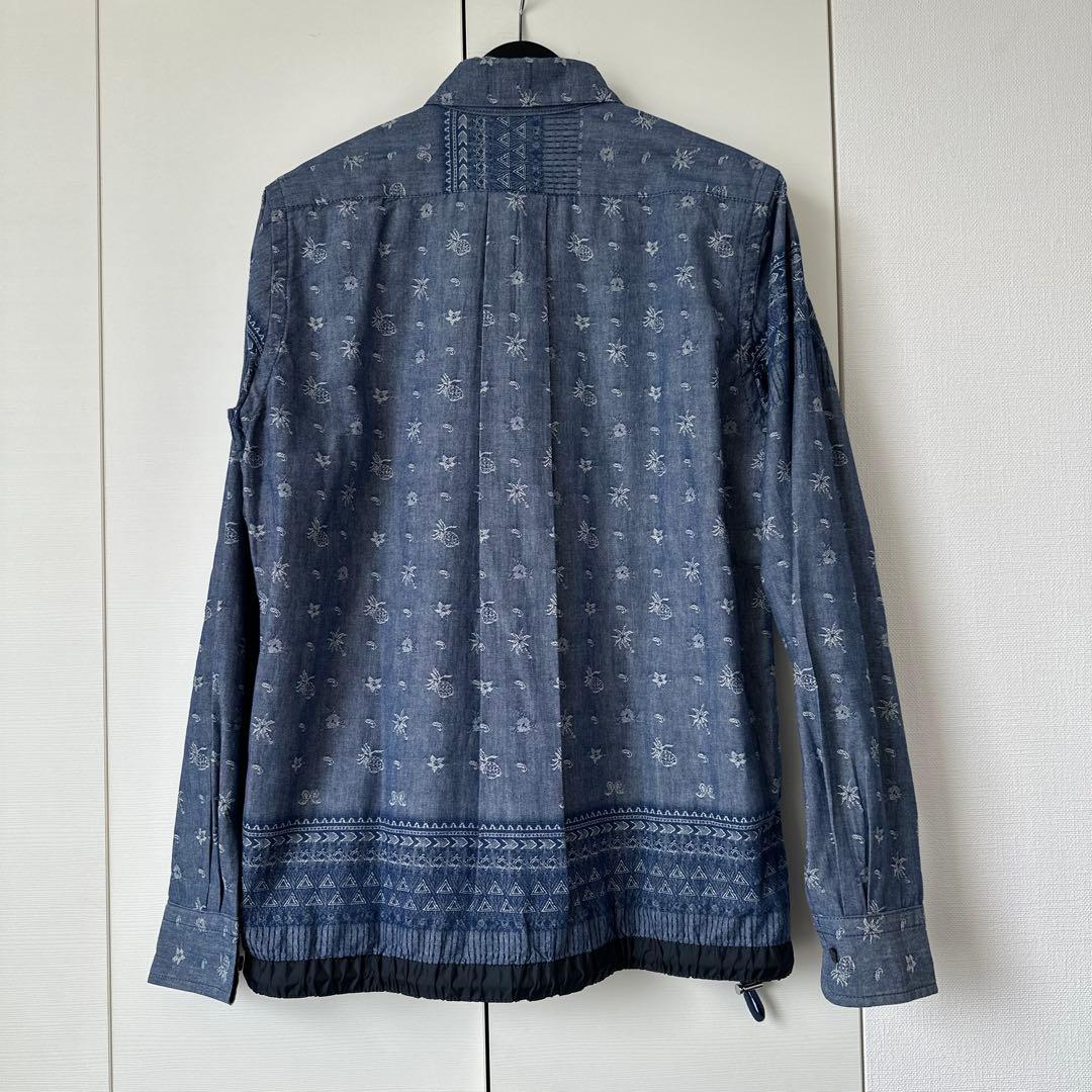 サカイ ドッキング ジャガード シャンブレー シャツ　サイズ３