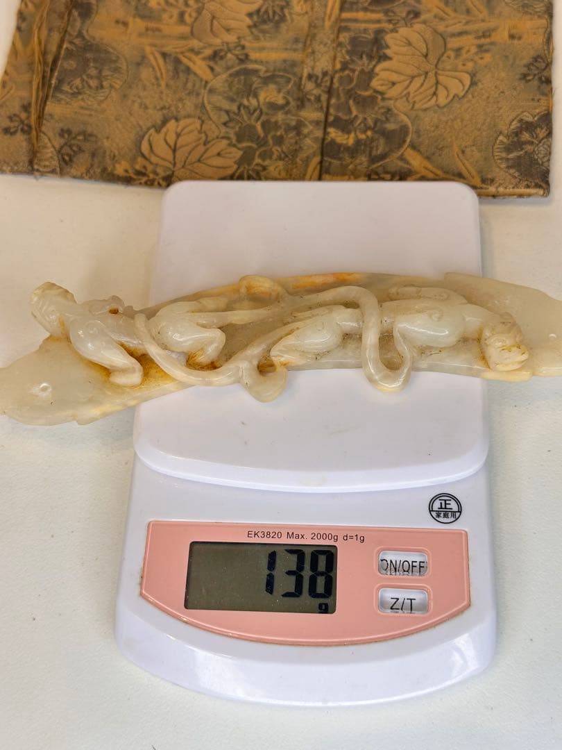 中国 古玉 瑞獣彫 玉佩 共袋 旧蔵品 コレクション