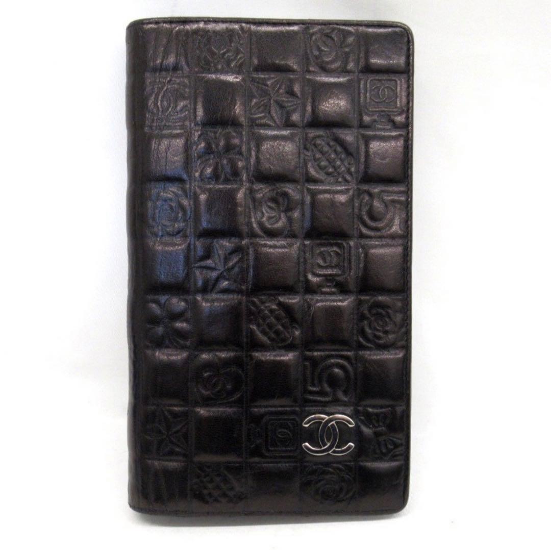 シャネル 長財布 二つ折り アイコンライン ココマーク エナメル