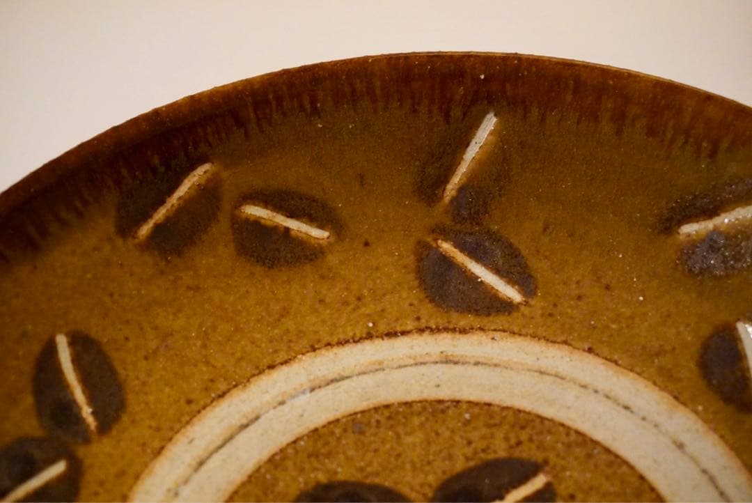 工房十鶴コーヒー豆柄大皿