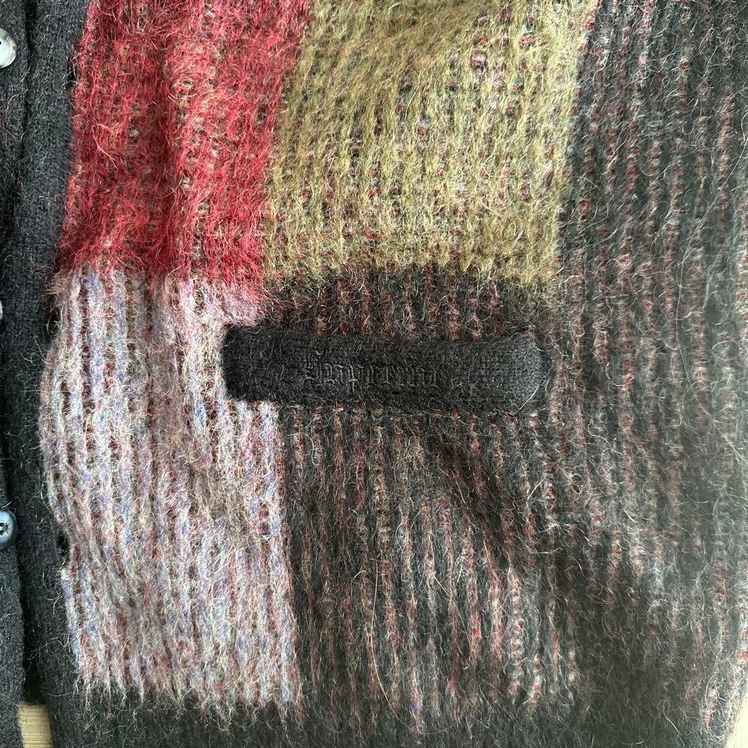 Supreme チェック柄 ニットカーディガン XL