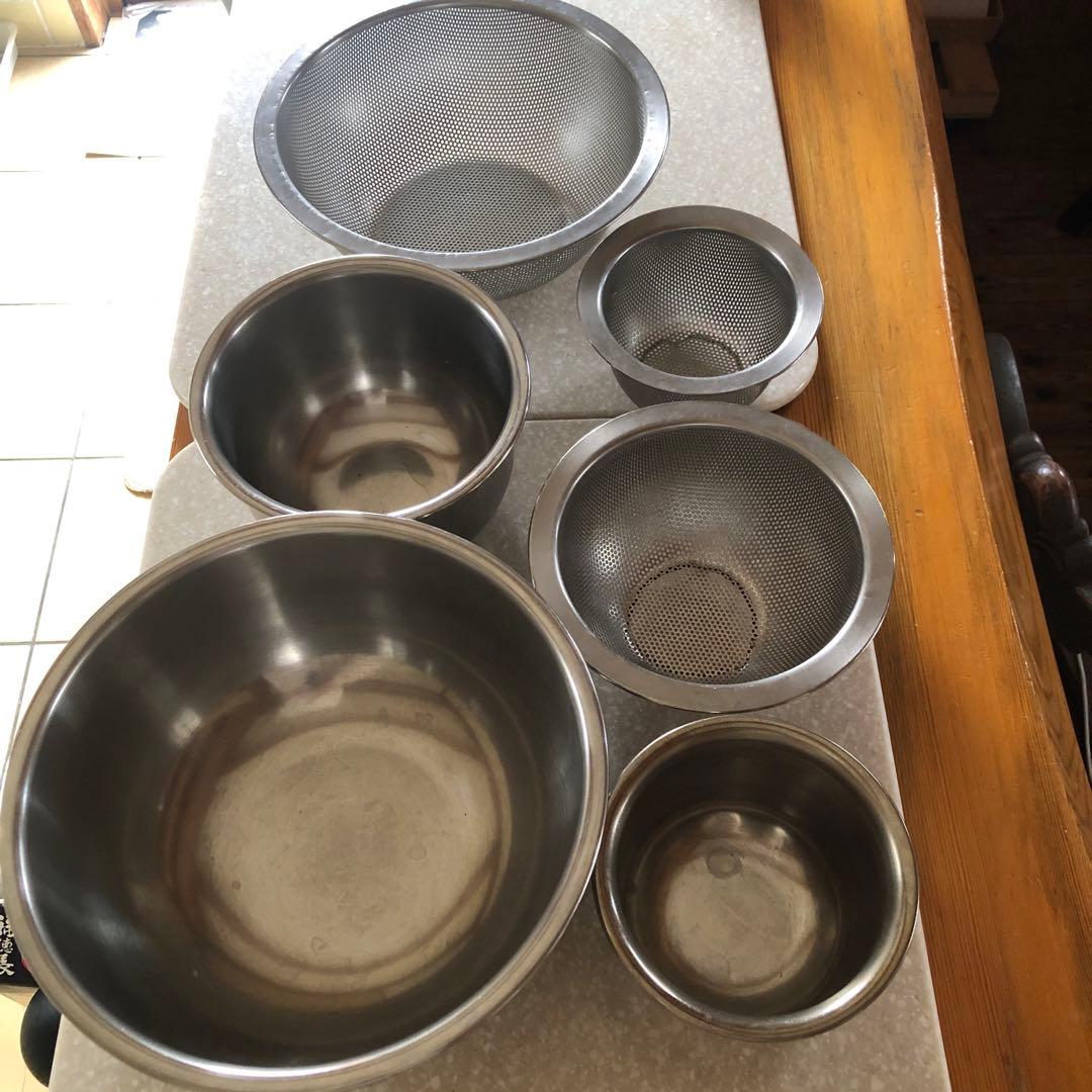 ABCクッキングステンレスボール&ザル　6点セット