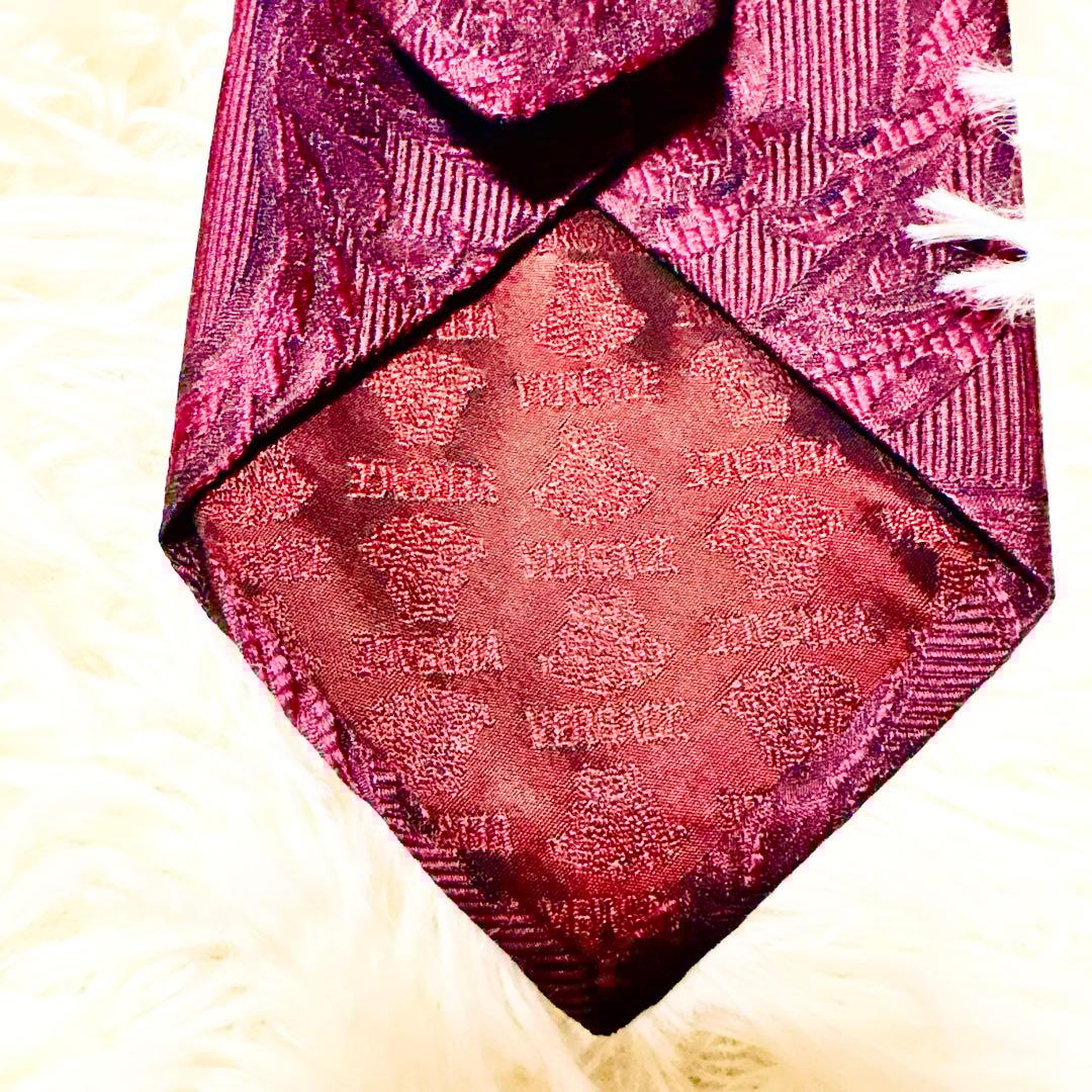 GIANNI VERSACE バーガンディ ネクタイ