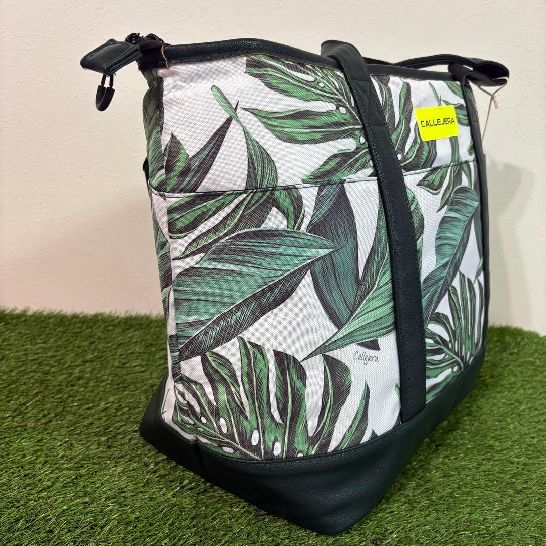 【CALLEJERA】新品　カジェヘラ　リーフ柄トートバッグ　ロッカーバッグ
