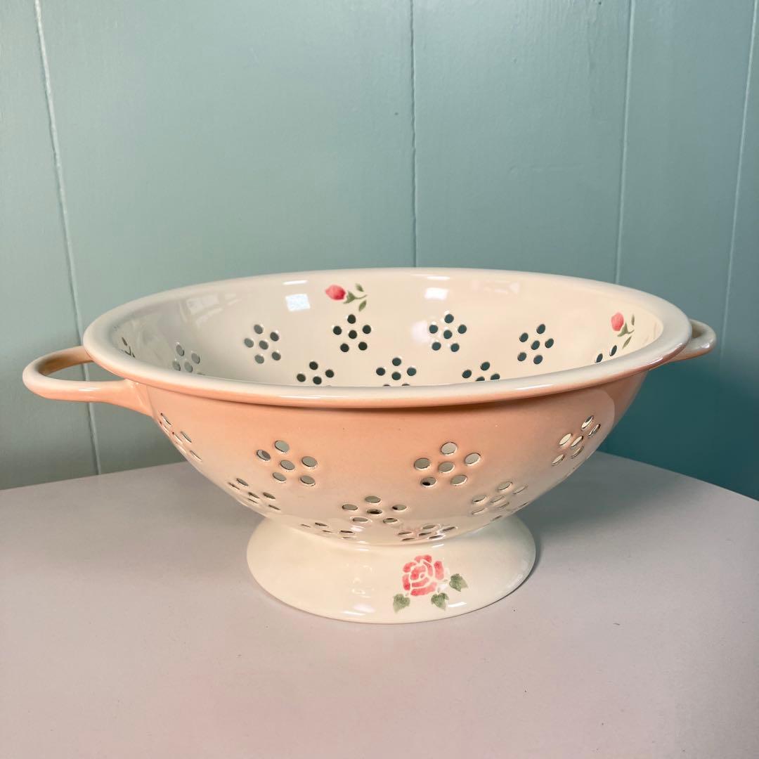 【レア✨】マニーローズ　ホーローコランダー♪