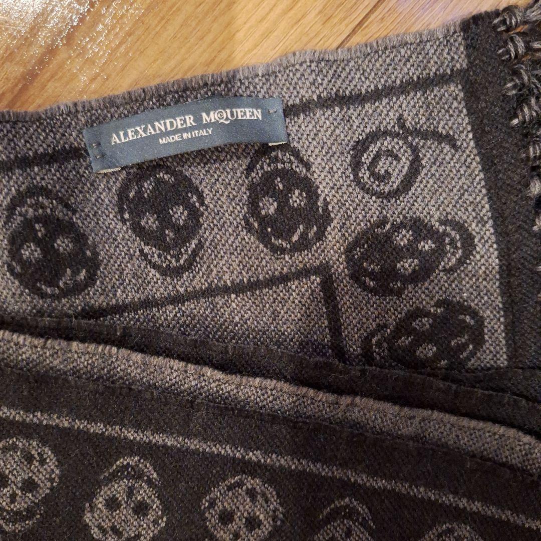 ALEXANDER McQUEEN スカル柄マフラー希少