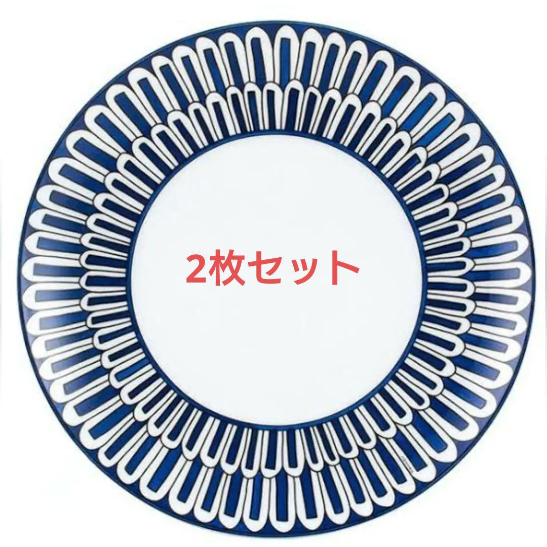 HERMESエルメス ブルーダイユールデザートプレート2枚セット