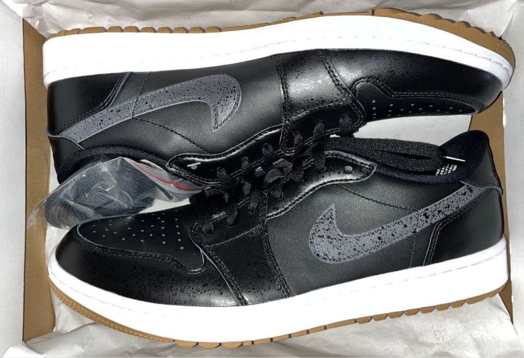 NIKE AIR JORDAN 1 LOW GOLF ブラック/ガムソール