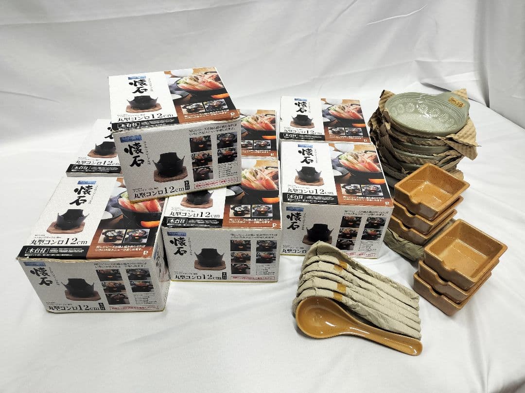 新品　一人鍋用　卓上コンロ　鍋もの器　7人分セット