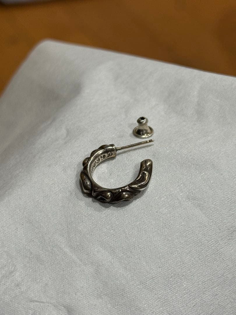 CHROME HEARTS シルバー ツイストピアス(片耳用)