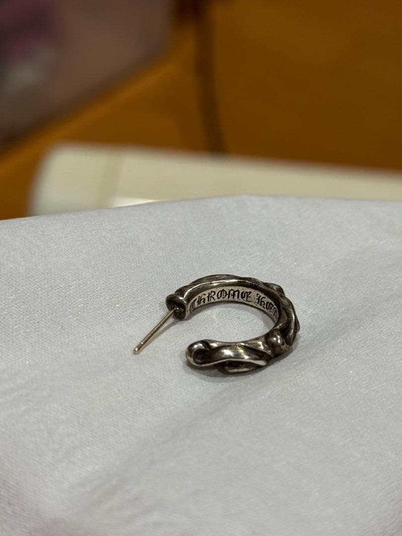 CHROME HEARTS シルバー ツイストピアス(片耳用)