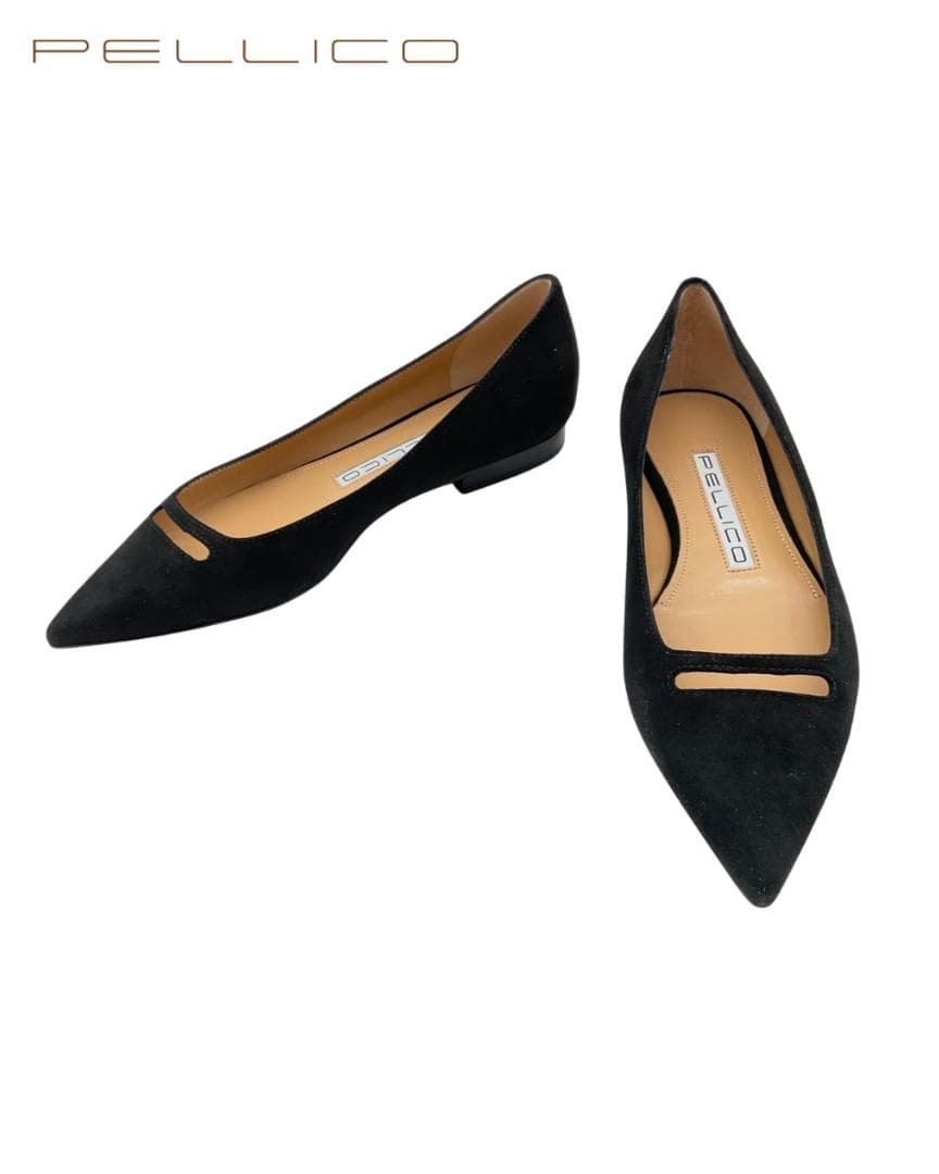 【新品】PELLICO スエードポインテッドトゥパンプス 35.5