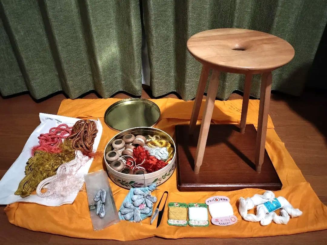 組紐台 組紐用丸台 差込式　組み玉 おもり玉 錘　絹糸