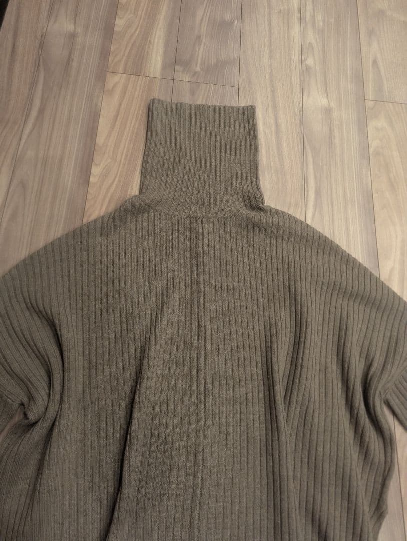 Deuxieme Classe オーバーサイズ リブ タートルネック ブラウン