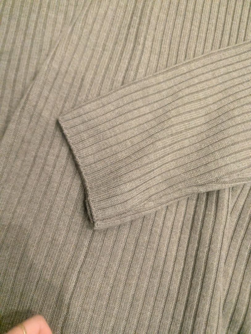 Deuxieme Classe オーバーサイズ リブ タートルネック ブラウン