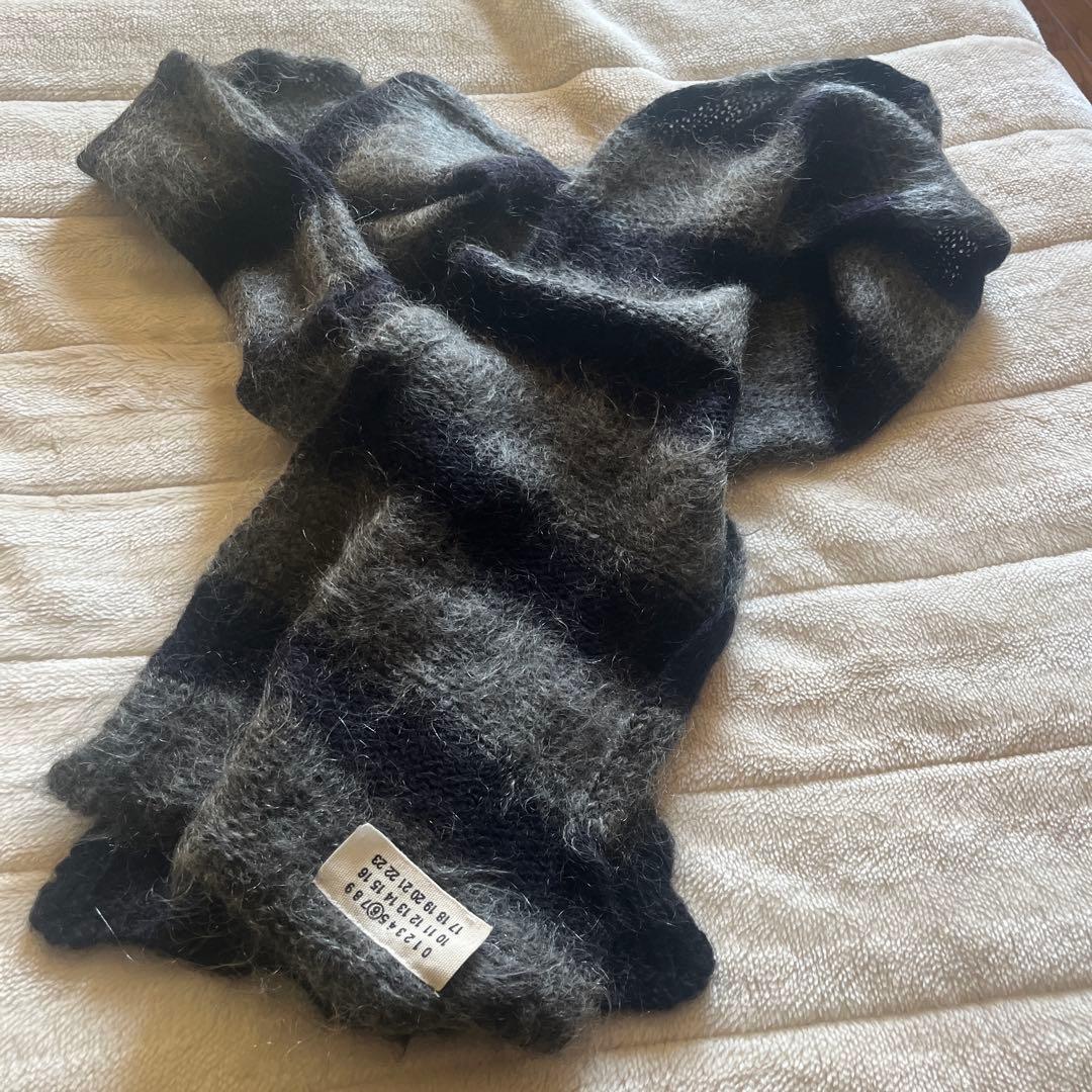 Maison Margiela mm6 モヘアボーダーマフラー　MARGIELA