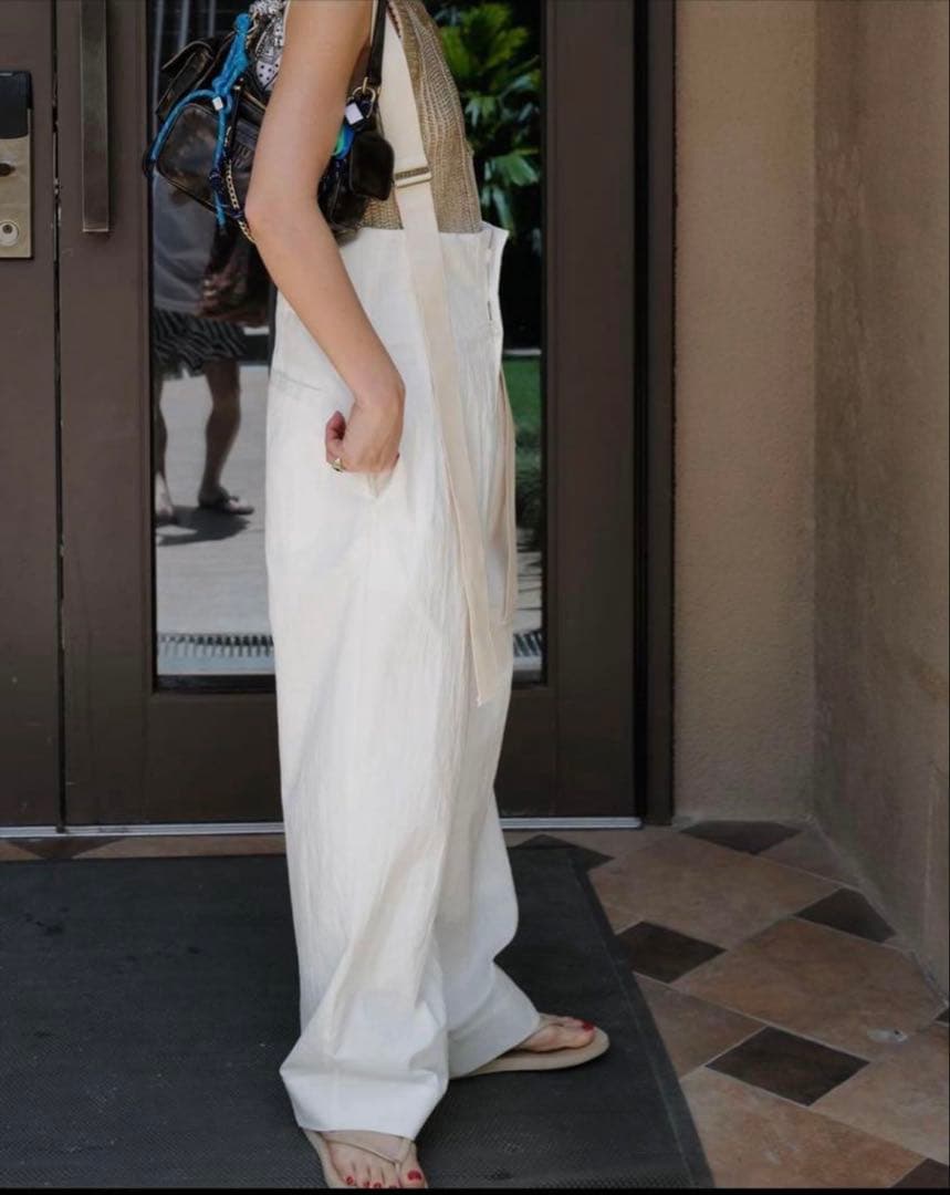 machatt 2way サロペット　ホワイト　マチャット　パンツ