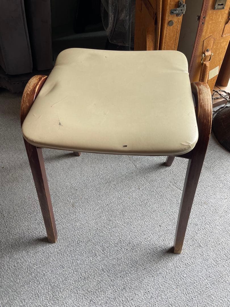 秋田木工　スタッキングスツール 剣持勇　ヴィンテージ　アンティーク　白　2脚