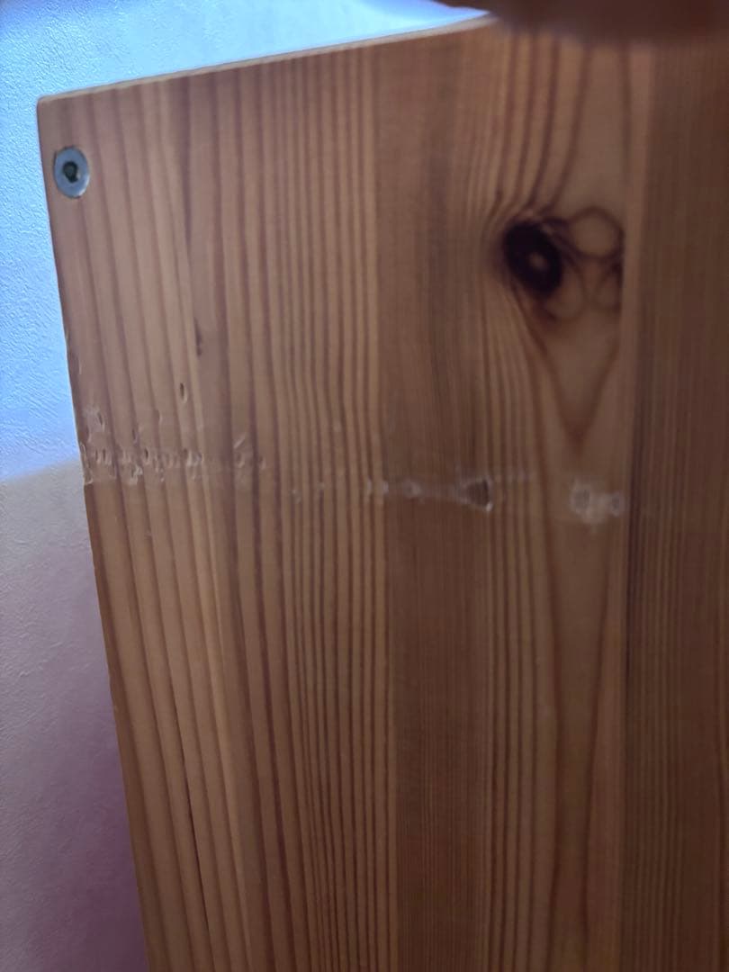 木製収納ラック 赤白ボックス付き