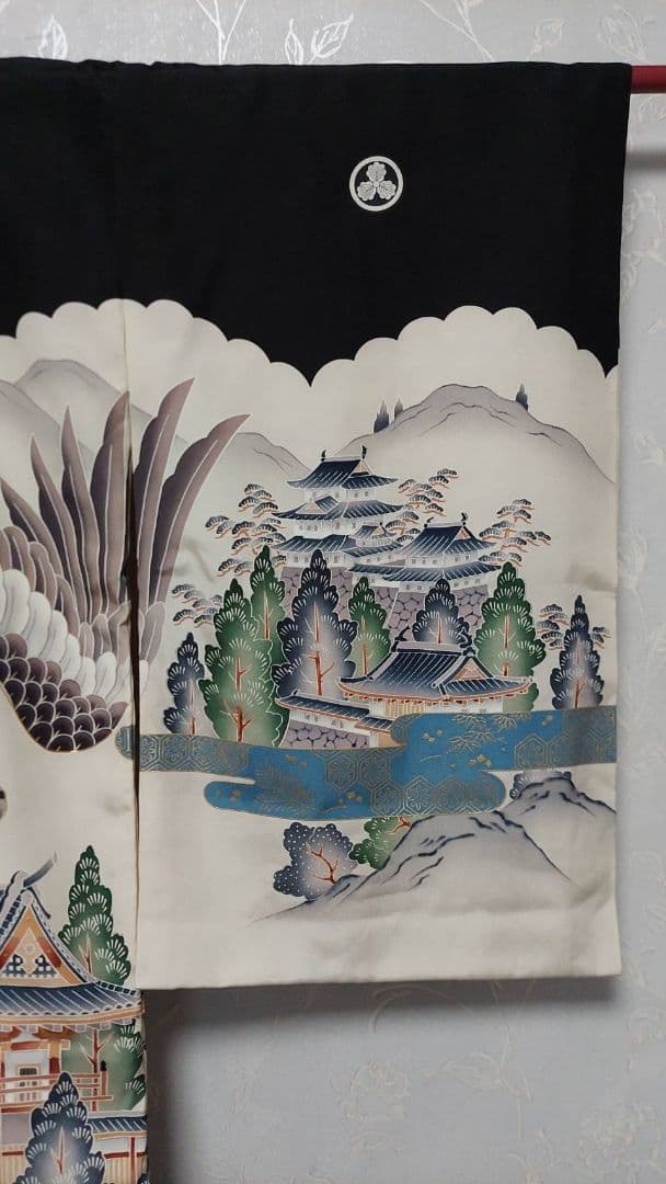 NA922アンティーク子供着物正絹着丈97センチ裄丈47センチ美品綺麗