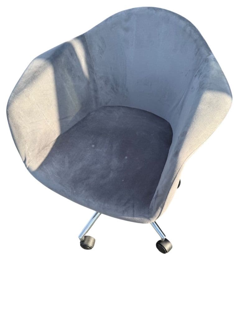 LOWYA オフィスチェア ベロア調 キャスター