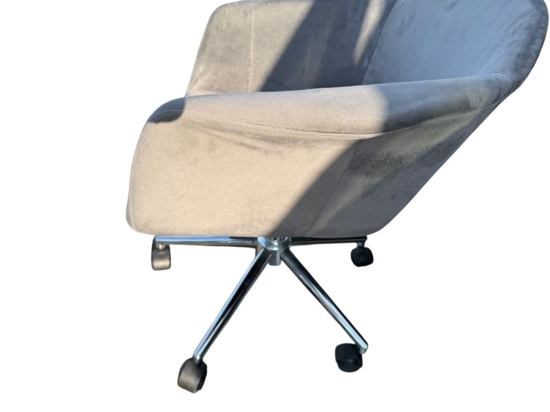 LOWYA オフィスチェア ベロア調 キャスター