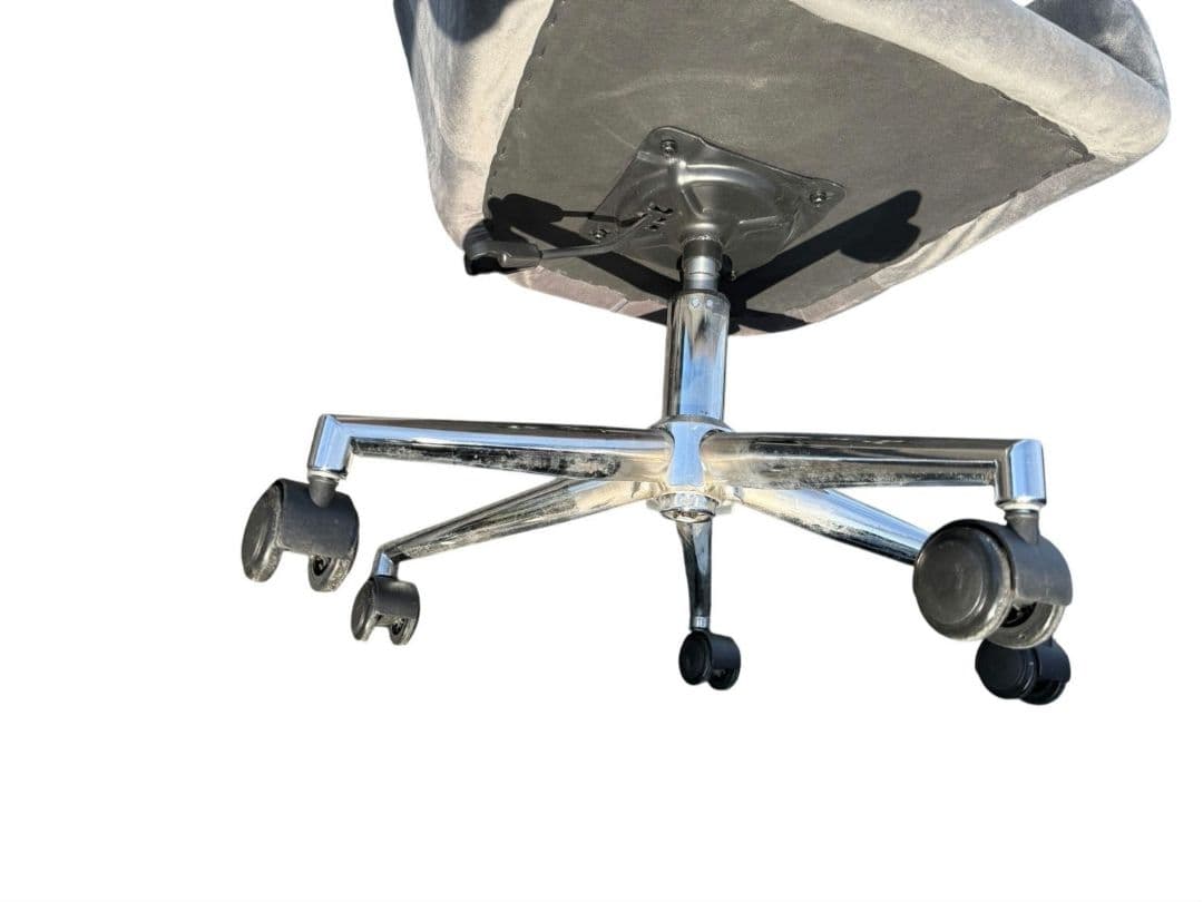 LOWYA オフィスチェア ベロア調 キャスター