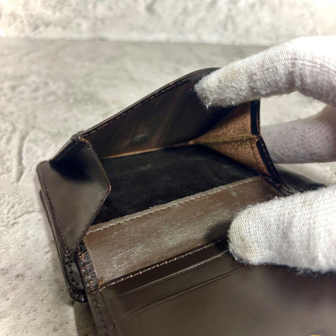 【美品！】GLEN グレンロイヤル マネークリップ ダークブラウン焦茶