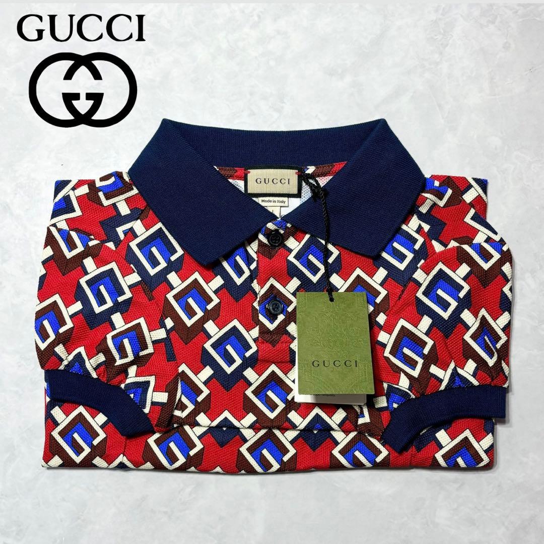 新品 グッチ G ジオメトリック ドッグ Tシャツ ドッグウェア モノグラム L