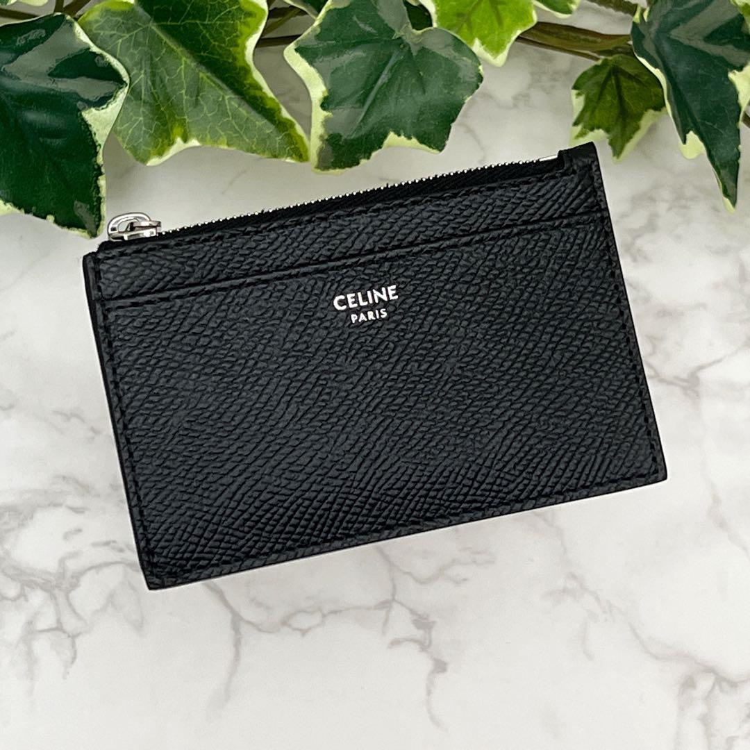 セリーヌ ジップ付きカードホルダー ケース 現行品 ブラック