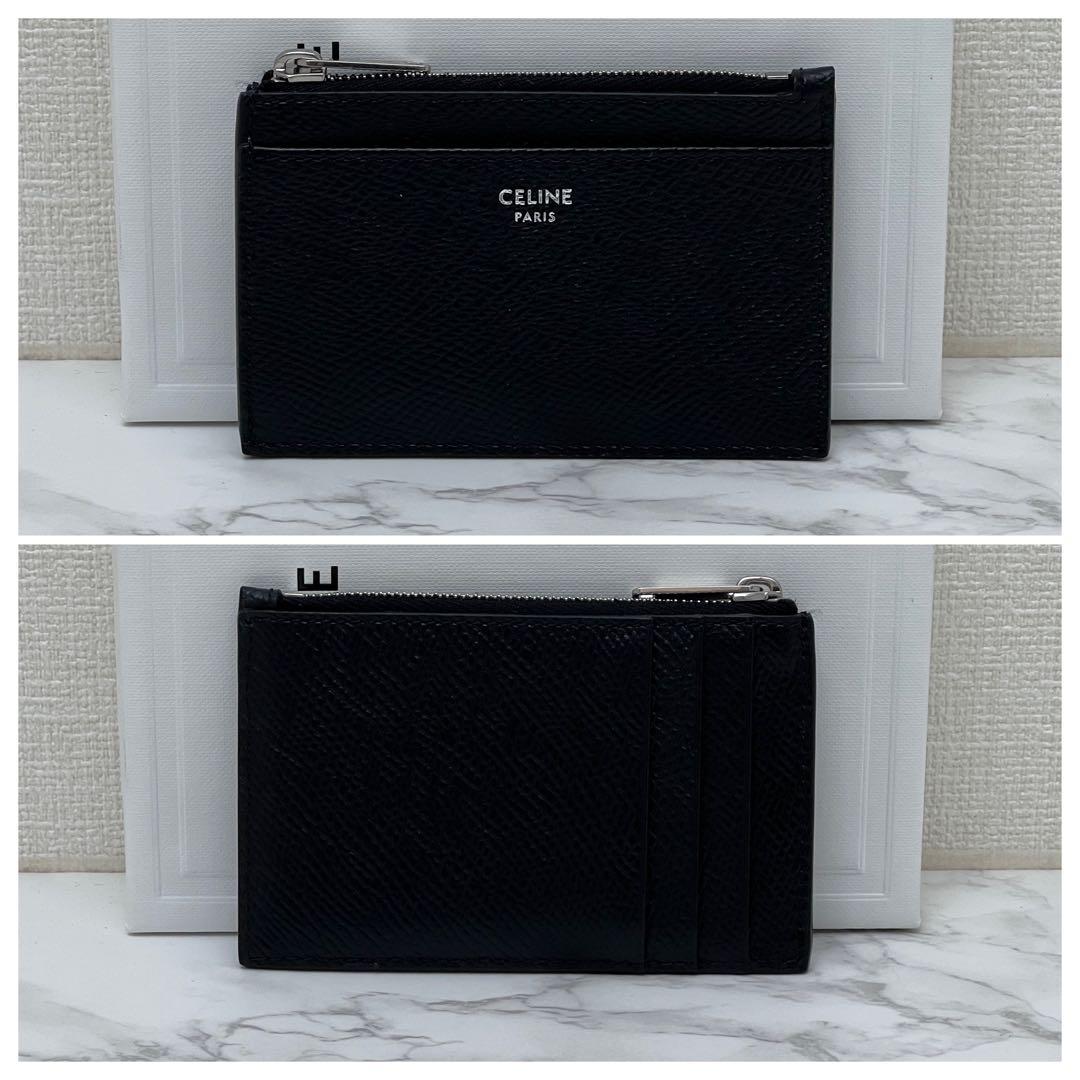 セリーヌ ジップ付きカードホルダー ケース 現行品 ブラック