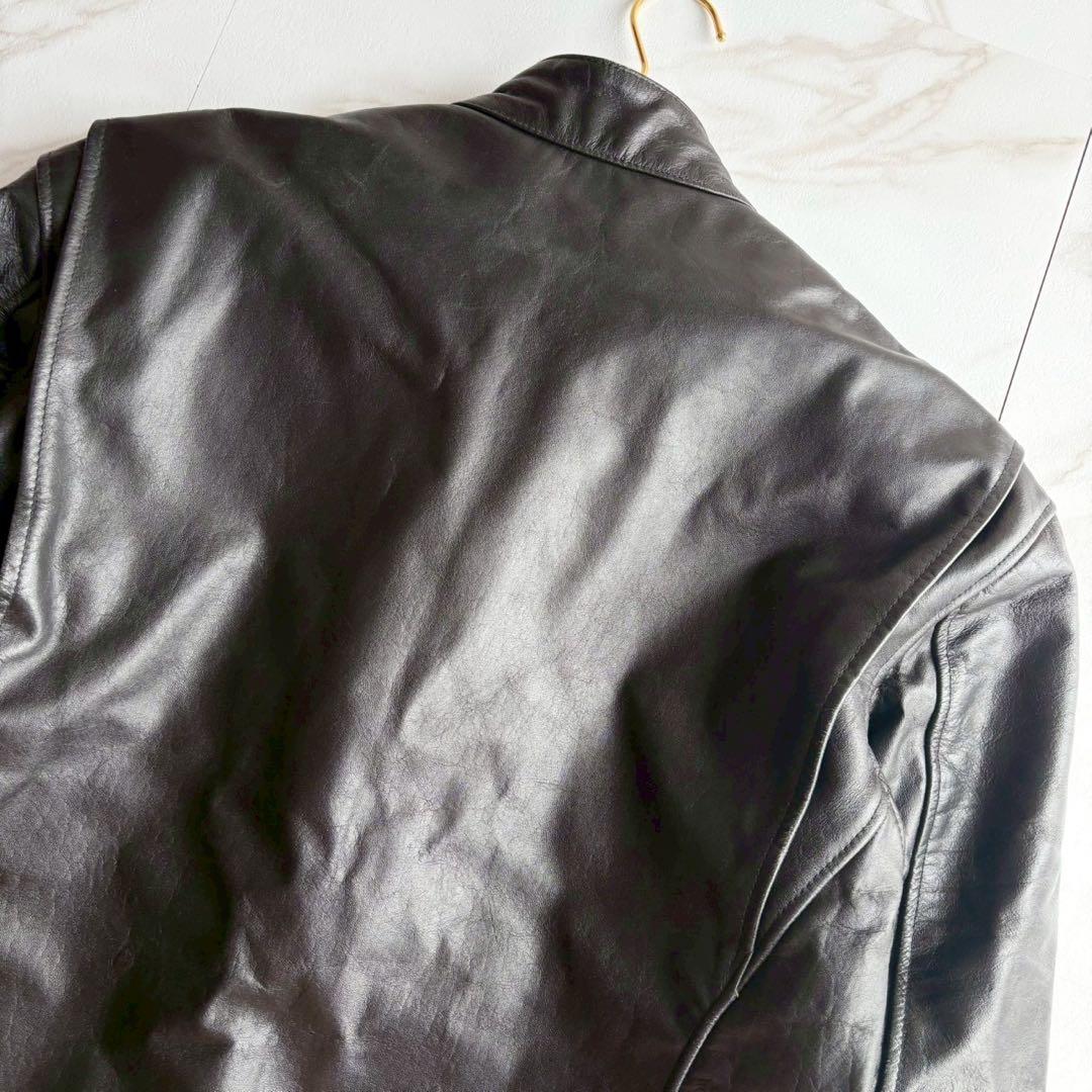 希少4L◆美品 HORN WORKS バッファローレザー シングル ライダース