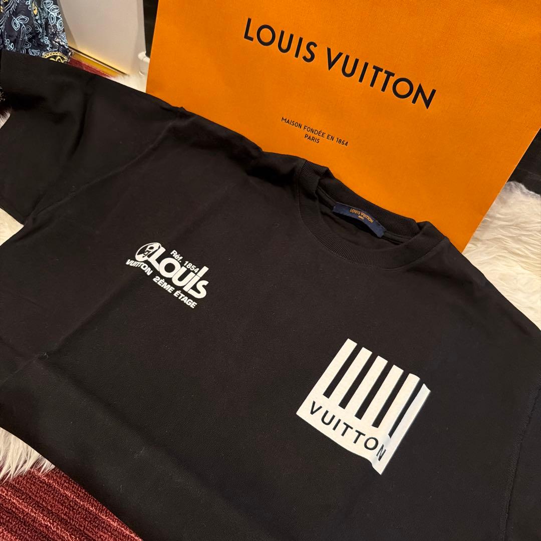 LOUIS VUITTON ブラック Tシャツ M