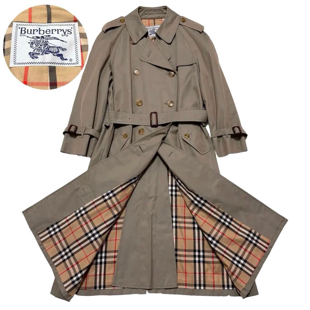 バーバリー　トレンチコート　ノバチェック　マキシ丈　ベージュ　11号　白タグ