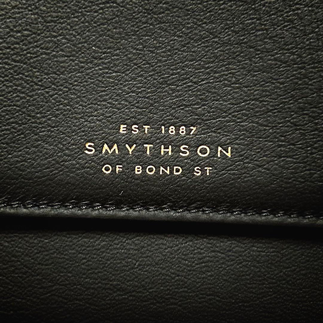 新品 SMYTHSON スマイソン ブラック 黒 コンパクト ウォレット 財布