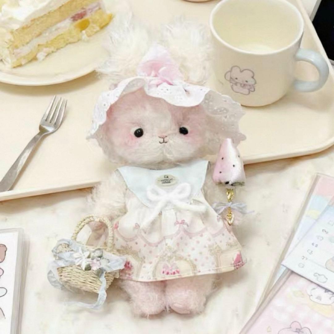 いちご好きなうさぎちゃん アーティストベア 海外作家様 ハンドメイド ぬいぐるみ