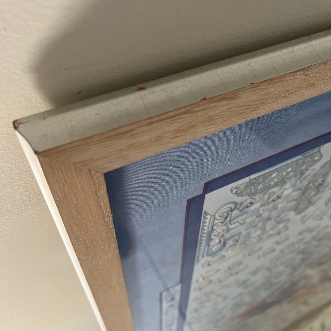 エルメス カレ90 スカーフ 額装品 大西洋の出会い デザイン アート作品