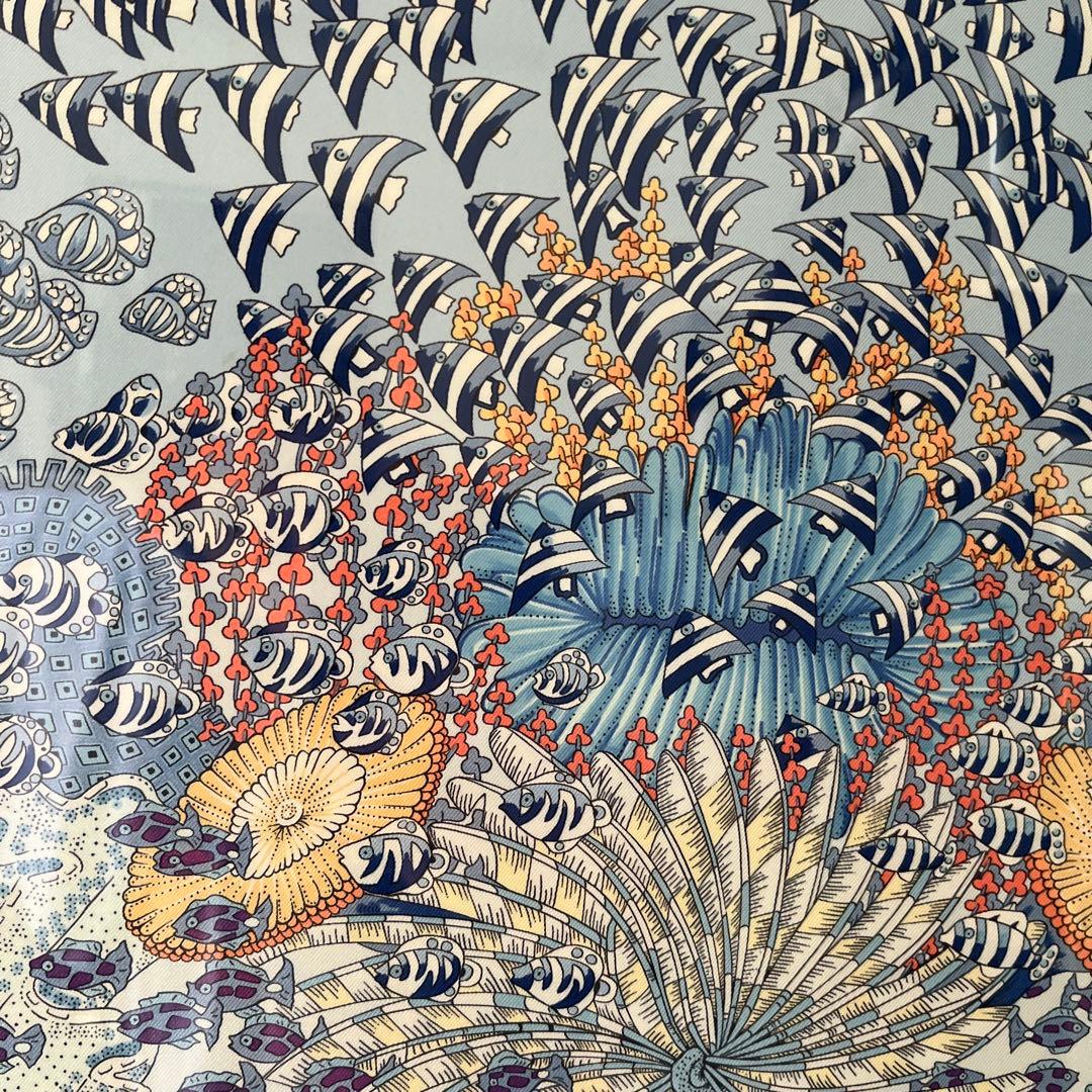 エルメス カレ90 スカーフ 額装品 大西洋の出会い デザイン アート作品