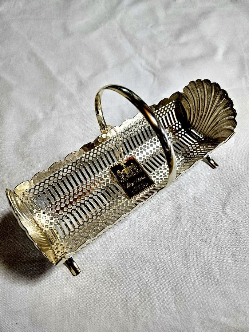 シルバープレート　 サービングバスケット マカロントレイ　ビスケットトレイ