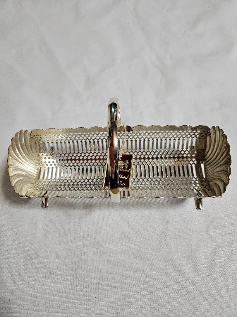 シルバープレート　 サービングバスケット マカロントレイ　ビスケットトレイ