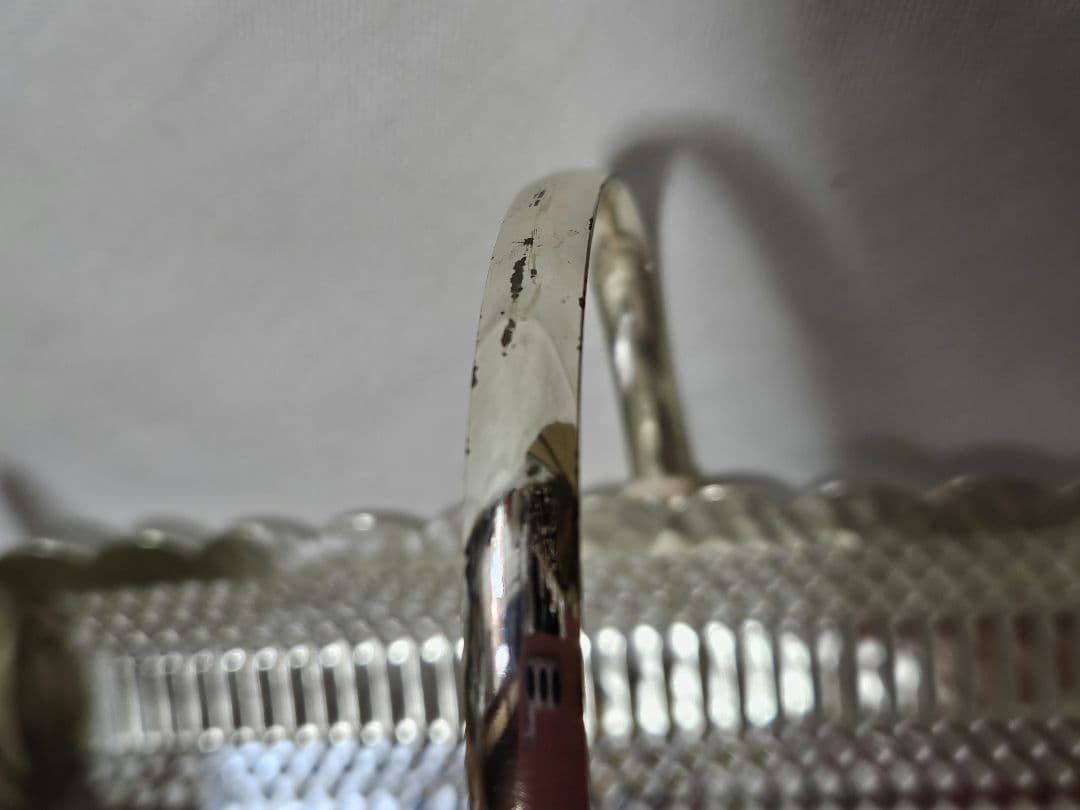 シルバープレート　 サービングバスケット マカロントレイ　ビスケットトレイ