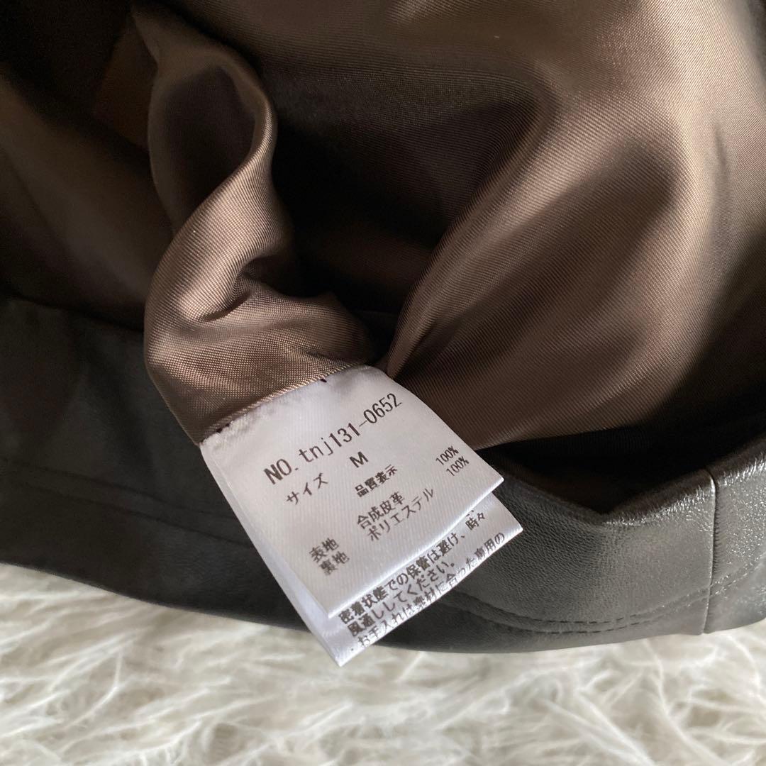 新品　TINA：JOJUN フェイクレザー　ダブルブレストジャケット