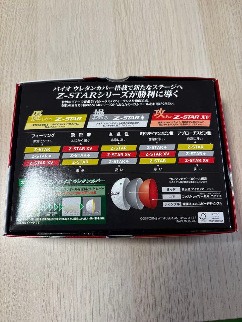 コマSrixon Z-STAR XV ホワイト2ダース 2025