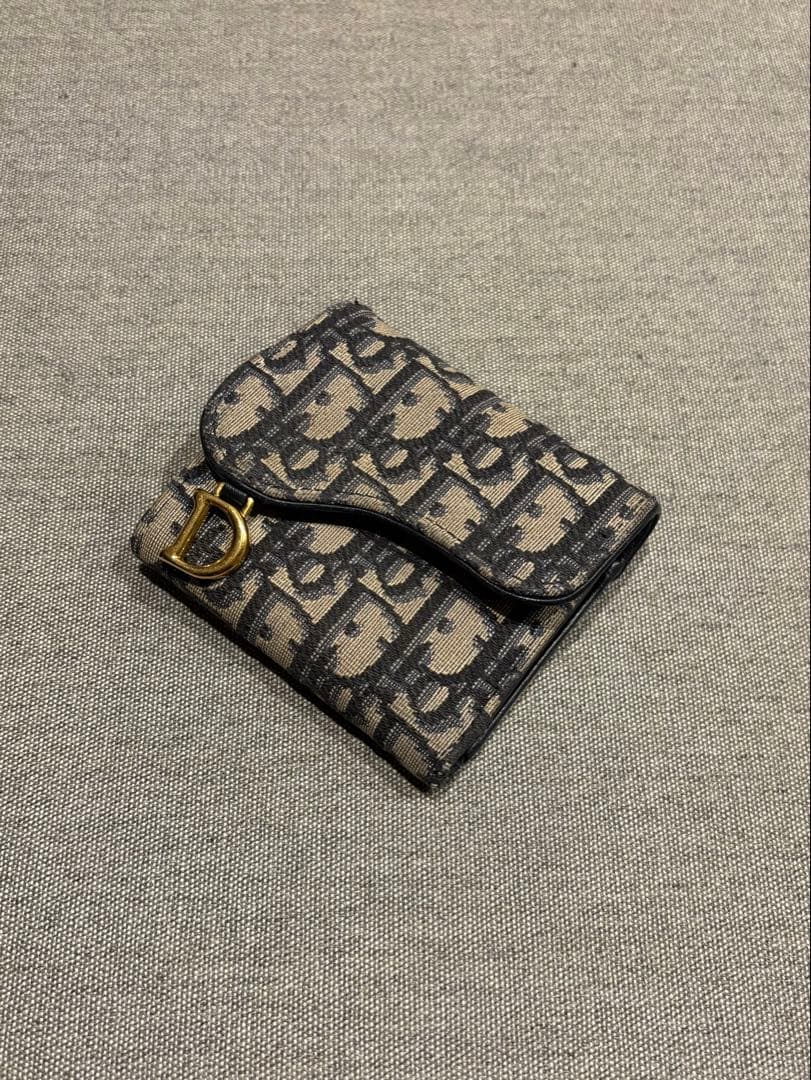 Christian Dior Saddle Lotus ウォレット