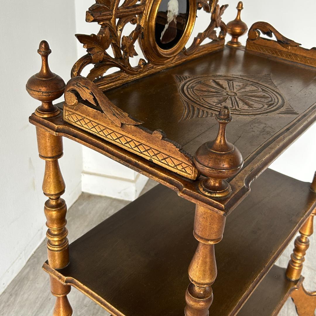 イギリス アンティーク家具 ３ティアシェルフ 飾り棚 843A