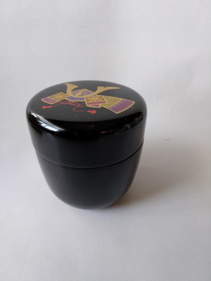 西村弘峰 作 かぶと蒔絵 中棗 共箱 栞 漆器 漆芸 抹茶 茶道具 新品 未使用