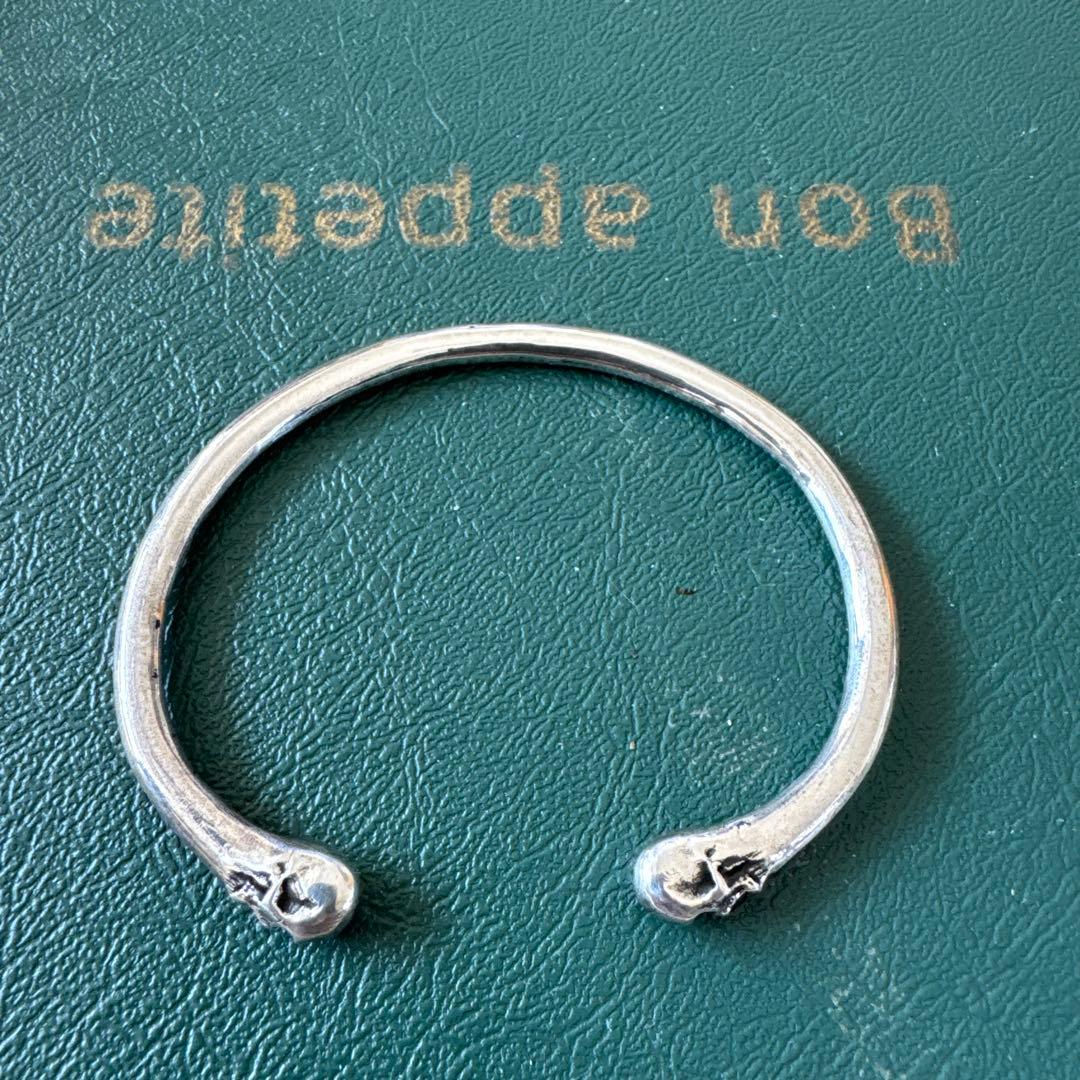 スカルデザイン シルバーバングル フリーサイズ