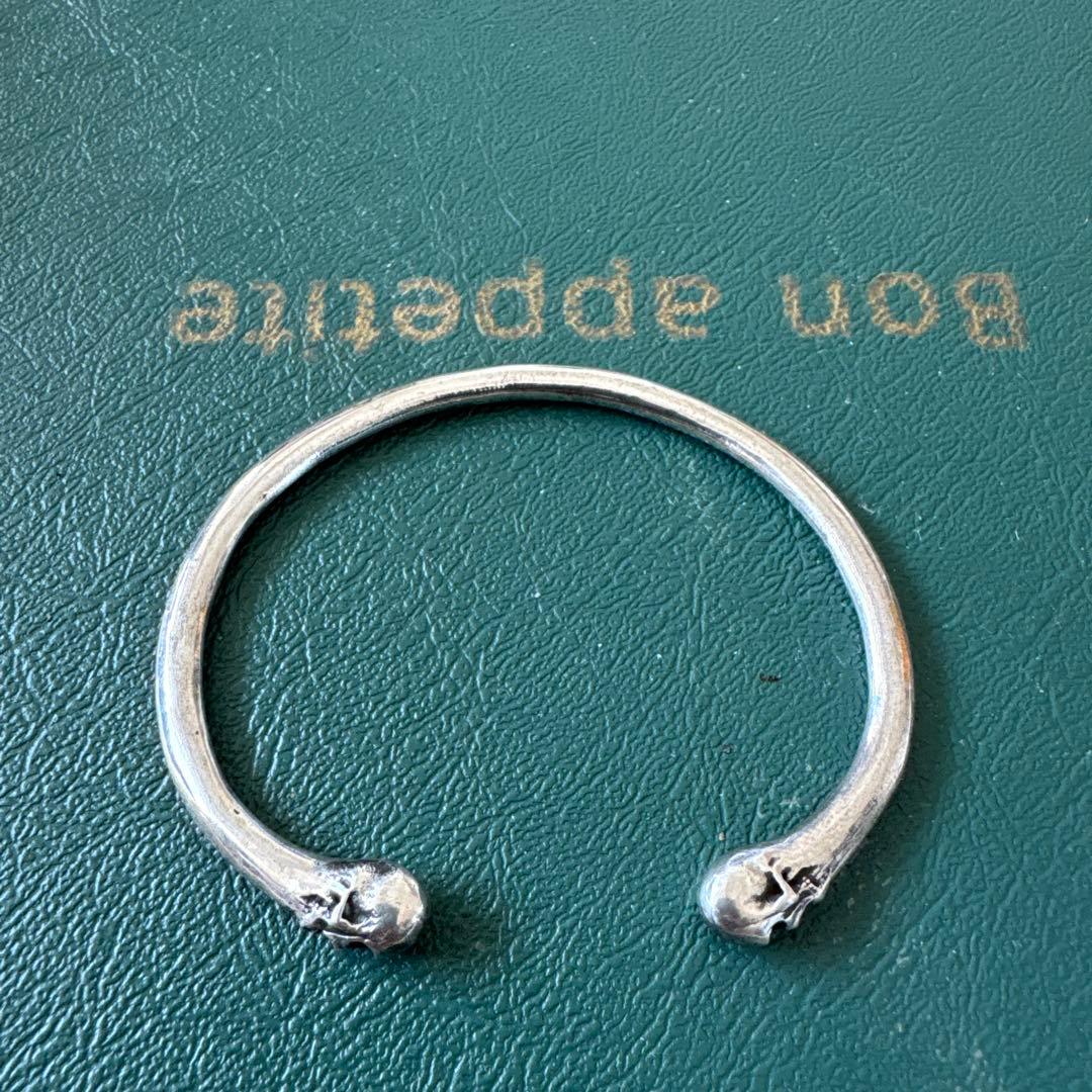 スカルデザイン シルバーバングル フリーサイズ