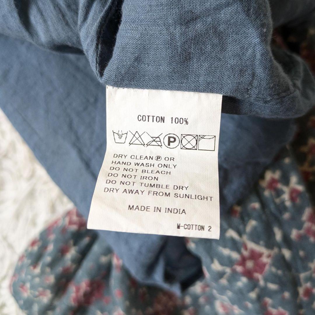 メゾンドソイル　コットンボイルプリントギャザーキュロットパンツ　インド製　F